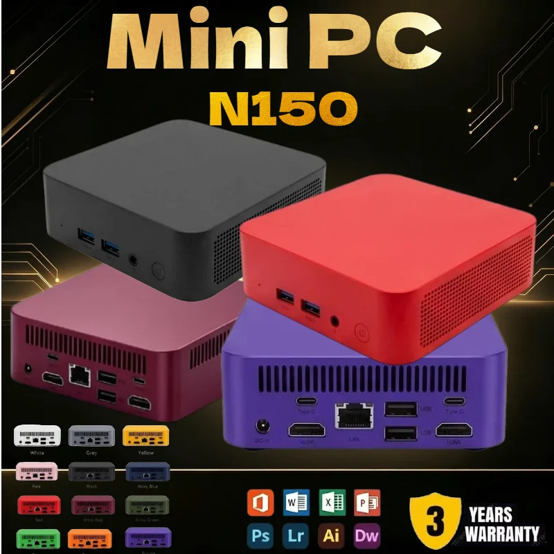 Pc Gaming Cost - มินิพีซี 2026 คอมพิวเตอร์ตั้งโต๊ะขนาดเล็กคุ้มค่า โปรเซสเซอร์ N150 แรม