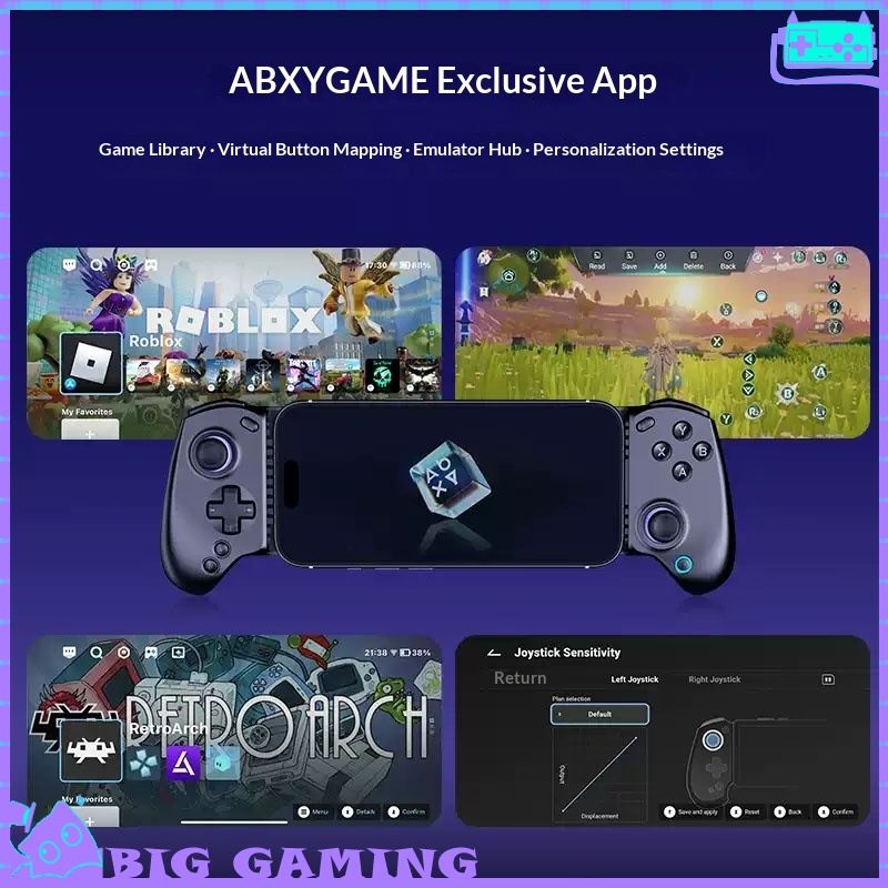Android Gaming Emulator Pc - คอนโทรลเลอร์เกมแบบมีสาย Abxylute S8 Lite Telescopic USBC