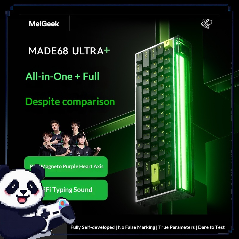 Pc Gaming Valorant - เมล์กีค MADE68UItra+สวิตช์แม่เหล็กคีย์บอร์ดสำหรับเล่นเกมอลูมิเนียม PBT RT0.01 RGB วาโลแรนท์
