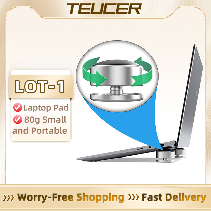 Laptop Cooling Pad - Teucer Lot-1แท่นวางแล็ปท็อปแผ่นระบายความร้อนแบบพกพาฐานระบายความร้อนแบบปรับได้ฐานรองกันลื่นสำหรับ MacBook