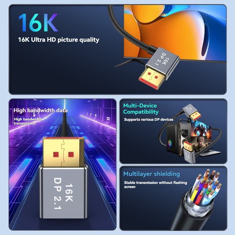 สาย DP2.1 ซิลิโคนแบบยืดหยุ่นสำ - High Refresh Monitor บทวิจารณ์และราคา