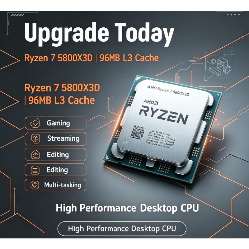Ryzen 7 5800X3D โปรเซสเซอร์สำห - Pc Gaming Ryzen บทวิจารณ์และราคา