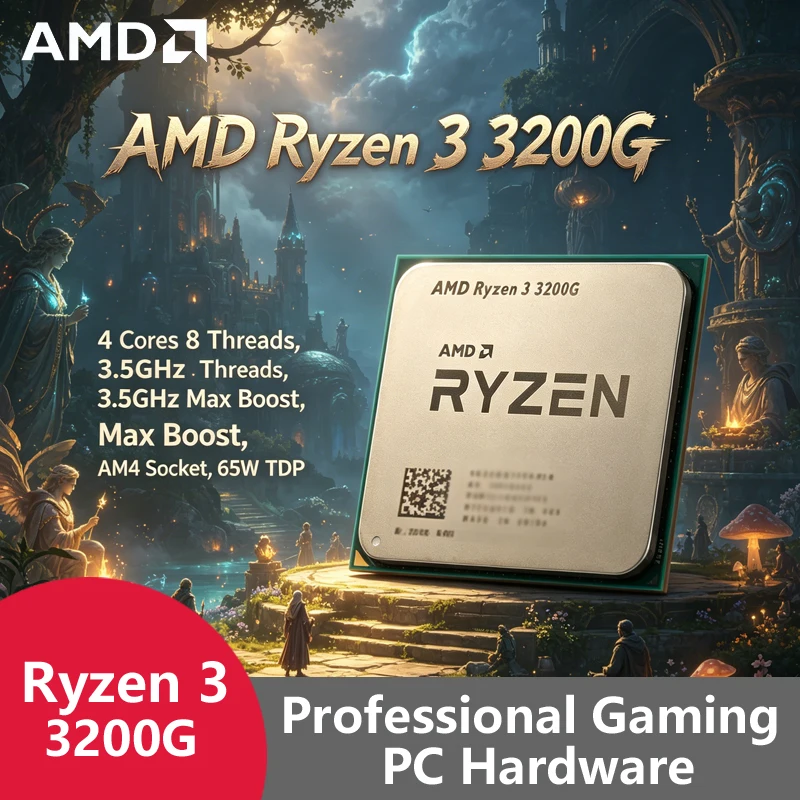 โปรเซสเซอร์ AMD Ryzen 3 3200G  - Pc Gaming Cost บทวิจารณ์และราคา