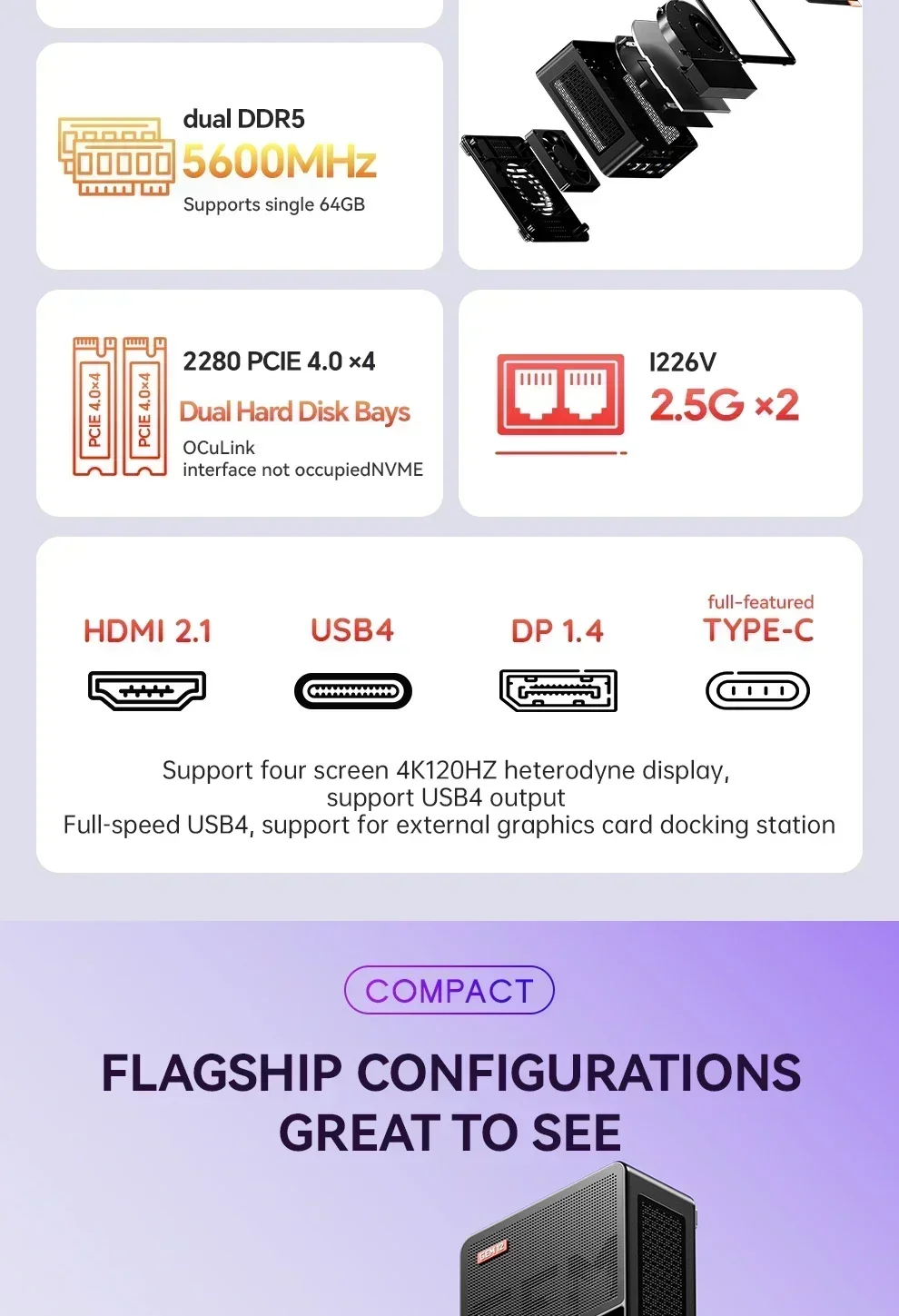 Aoostar GEM12 AMD Ryzen 7 8845 - Pc Gaming Ryzen บทวิจารณ์และราคา