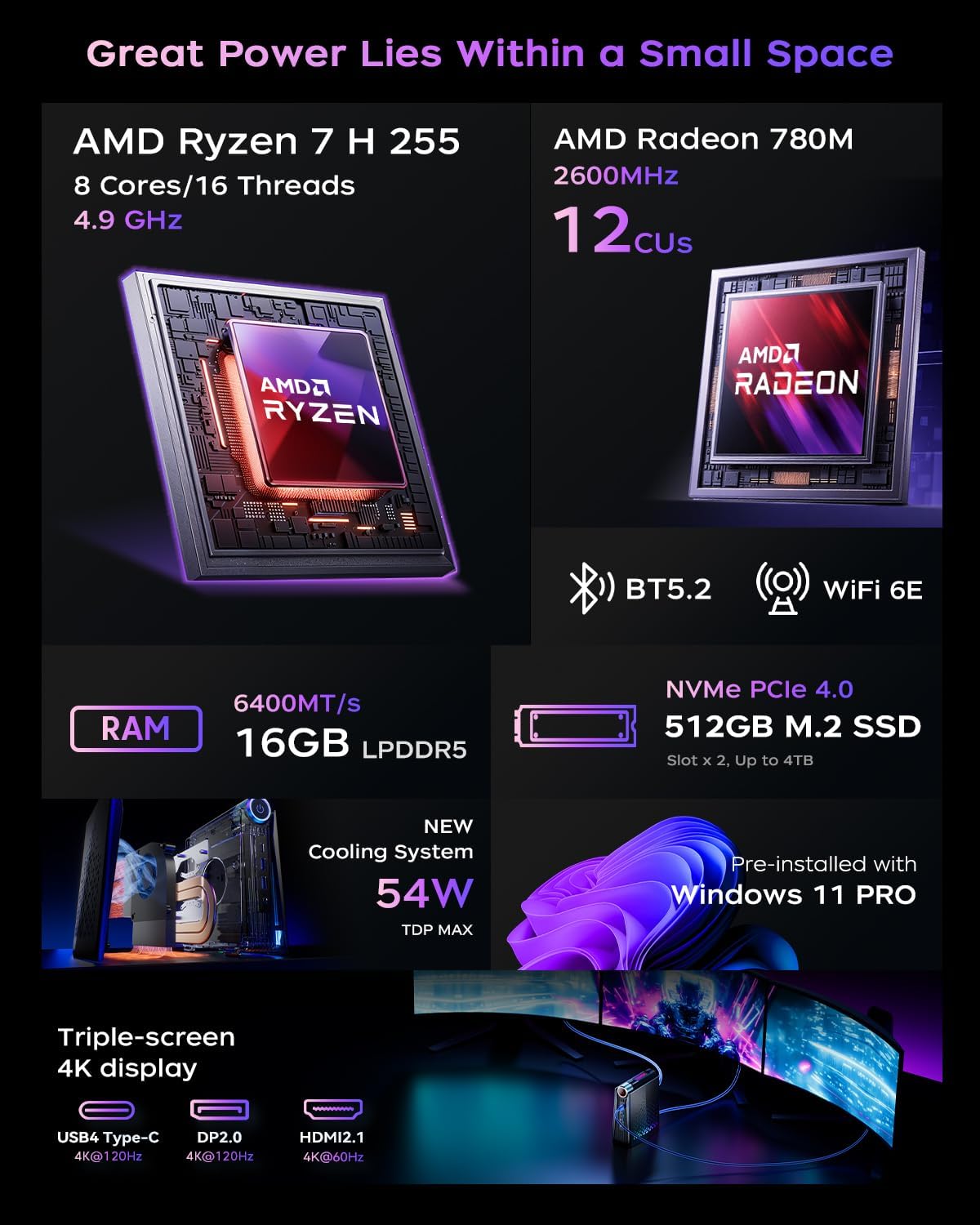 คอมพิวเตอร์ตั้งโต๊ะ KAMRUI Gam - Pc Gaming Ryzen บทวิจารณ์และราคา