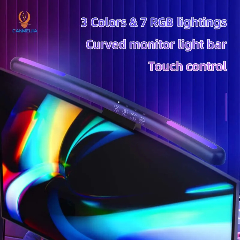 โคมไฟหน้าจอแอลอีดีโค้ง USB RGB - Pc Gaming Aesthetic บทวิจารณ์และราคา